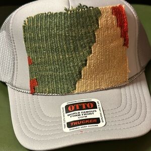 OTTO Gray Trucker Hat with Colorful Pattern